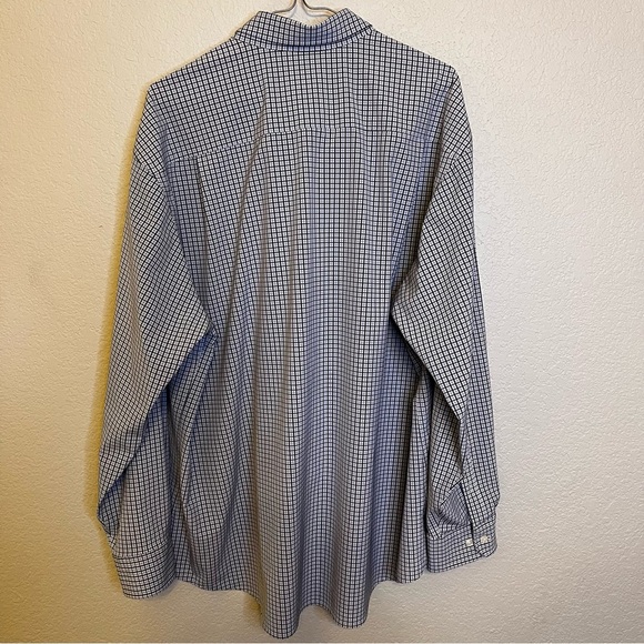 Lands' End Men's Blue Checkered Regular Fit Button Down Shirt Size XXL - Picture 11 of 11